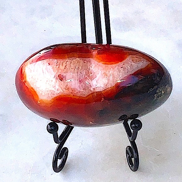 CARNELIAN HEART 3 1/2 IN PUFFY CHUNKY DRUZY CARVED NATURAL GEMSTONE NEW ENERGY - Picture 3 of 11